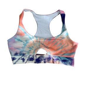 Cat Women's Tie-Dye Sports Bra with one size